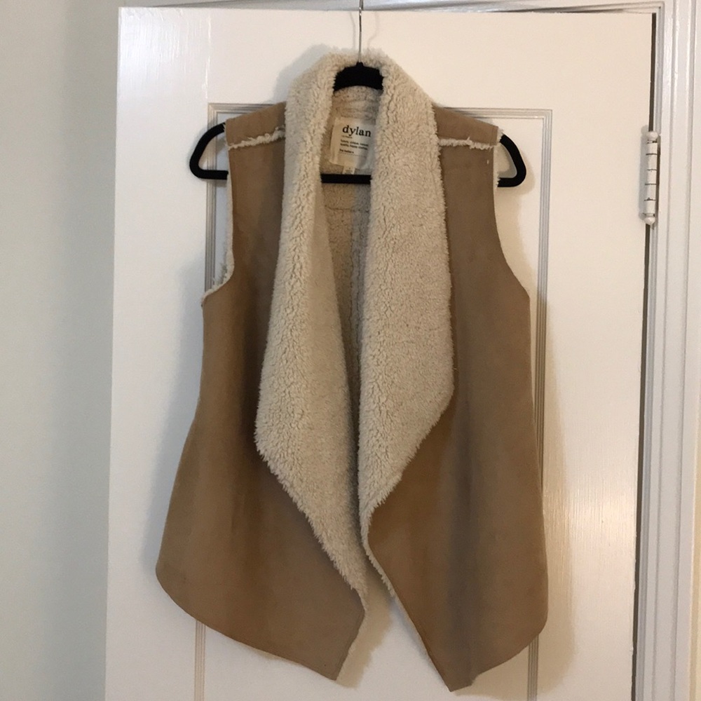 Dylan Los Angeles suede furry vest